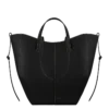 Cyme Tote Edition Textured Black with Ecru Stitching