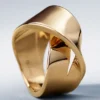 Éole Curled Ring Edition carat gold gilding