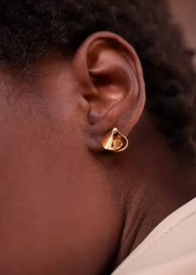 Éole Stud Earrings Edition 24 carat gold gilded