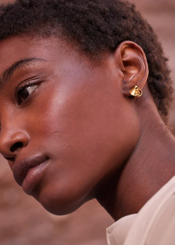 Éole Stud Earrings Edition 24 carat gold gilded