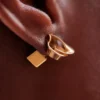 Éole Stud Earrings Edition 24 carat gold gilded