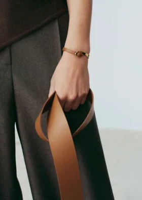 Ormé Bangle Edition Gold Gilded with Camel Leather